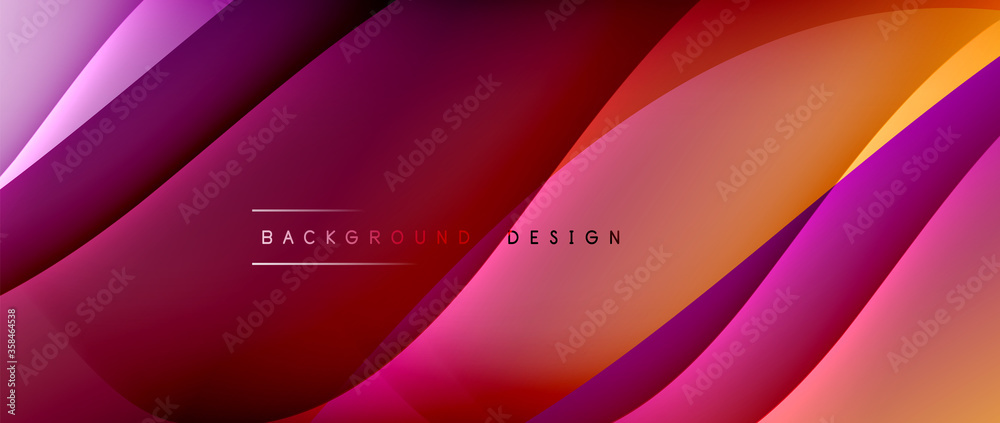 Fluid gradient waves with shadow lines and glowing light effect, modern flowing motion abstract background for cover, placards, poster, banner or flyer Fluid gradient waves with shadow lines and glowing light effect, modern flowing motion abstract background for cover, placards, poster, banner or flyer
