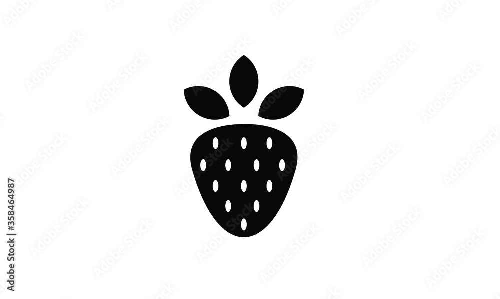 strawberry fruits simple icon design strawberry fruits simple icon design