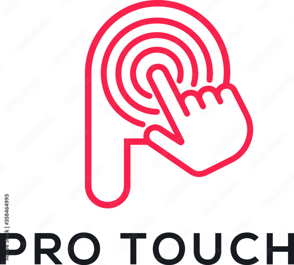 Letter P hand logo icon design template elements
Letter P hand logo icon design template elements