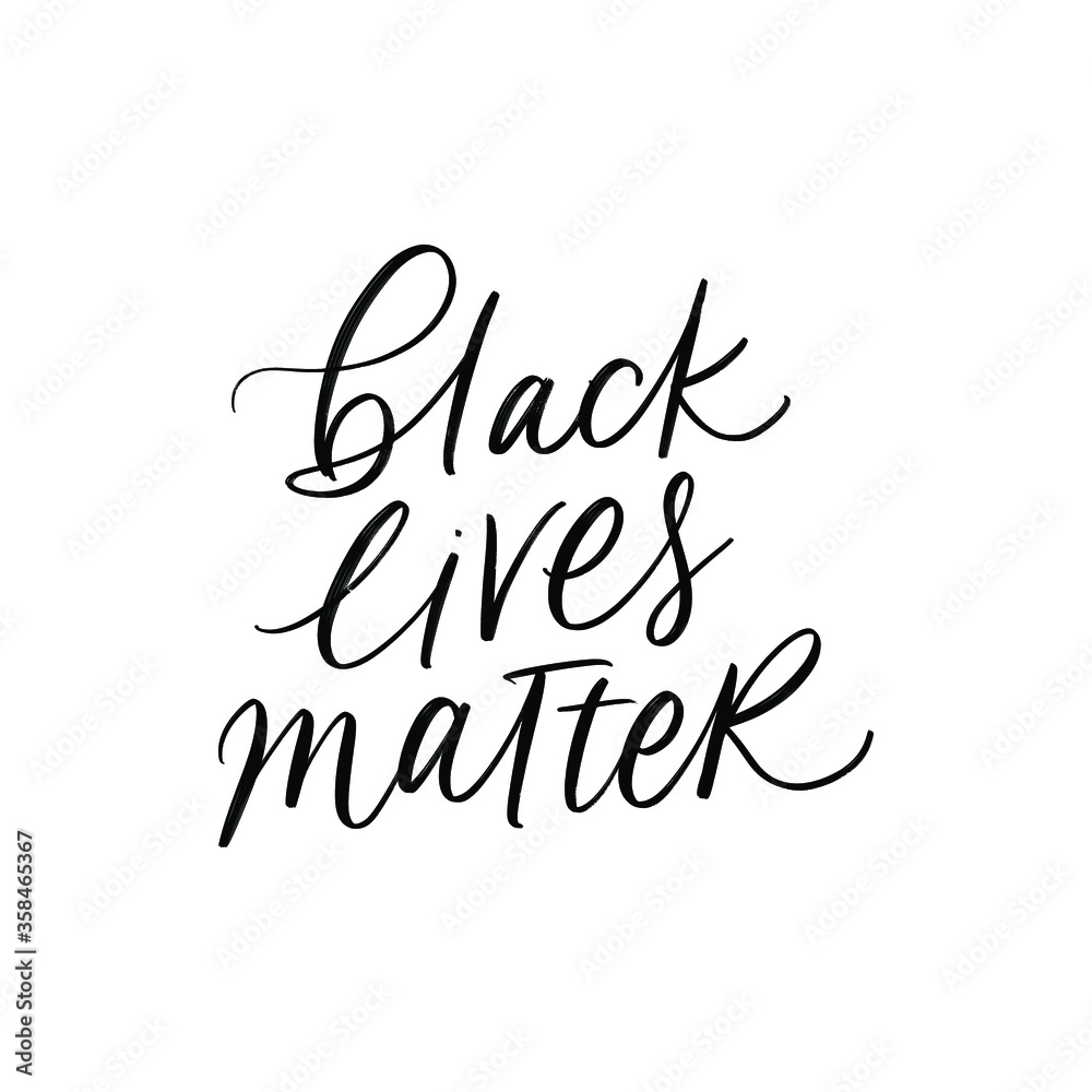 VECTOR MOTIVATIONAL TYPOGRAPHY PHRASE. BLACK LIVES MATTER VECTOR MOTIVATIONAL TYPOGRAPHY PHRASE. BLACK LIVES MATTER