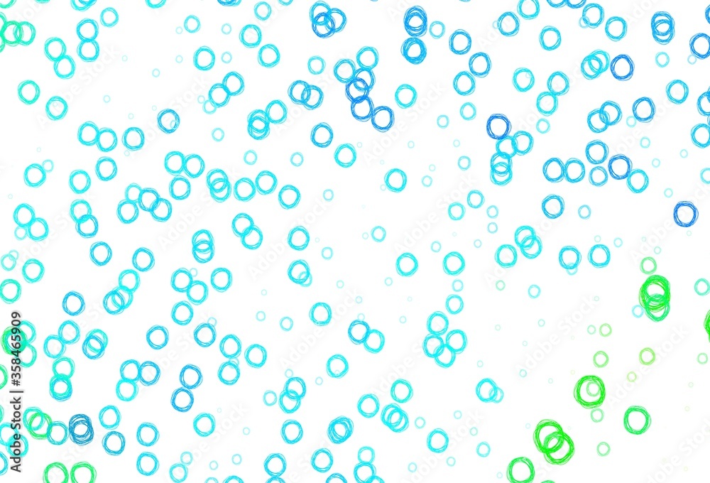 Light Blue, Green vector background with spots.