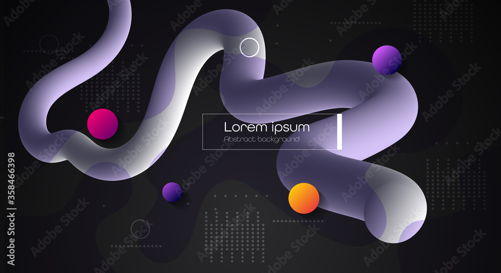 Minimal abstract 3d shape fluid and liquid gradient colorful background for layout, banner, poster, template, flyer. Vector modern graphic color design, Futuristic trendy dynamic pattern elements
