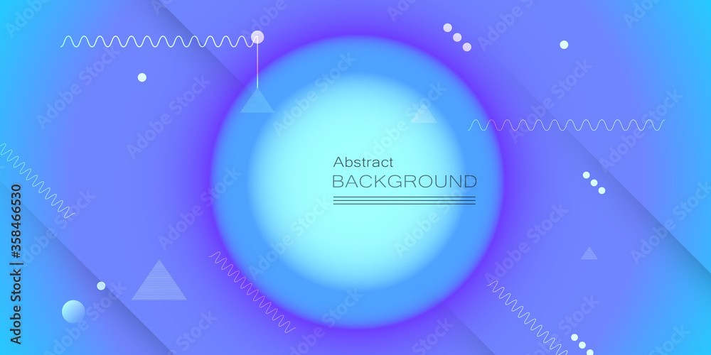 Obraz premium Abstract minimal gradient shapes and geometric pattern composition. Colorful gradient background. Vector abstract modern graphic design for template, poster, wallpaper, flyer, banner