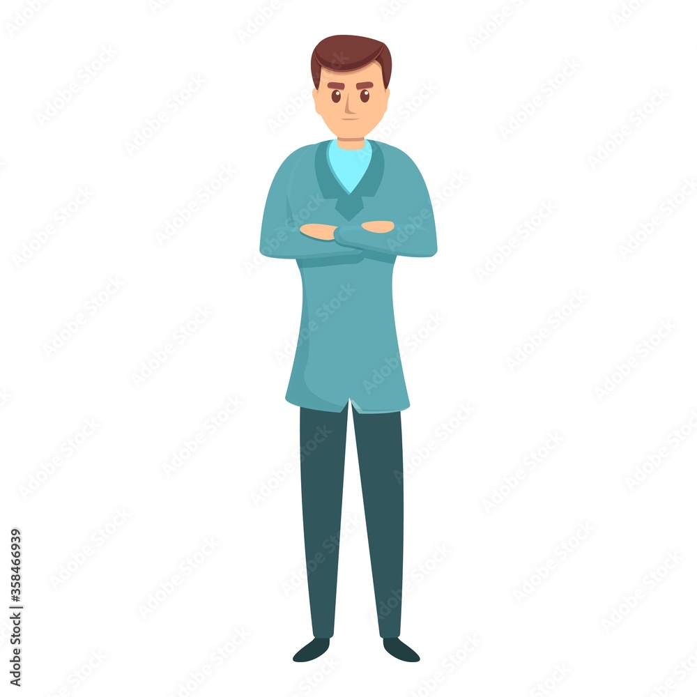 Hospital cardiologist icon. Cartoon of hospital cardiologist vector icon for web design isolated on white background Hospital cardiologist icon. Cartoon of hospital cardiologist vector icon for web design isolated on white background