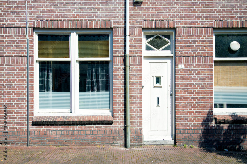Dutch house fronts / facades in popular neighborhoods close to the city center of Arnhem. 