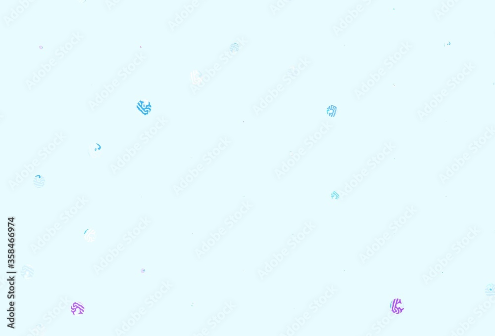 Light Pink, Blue vector texture with disks. Light Pink, Blue vector texture with disks.