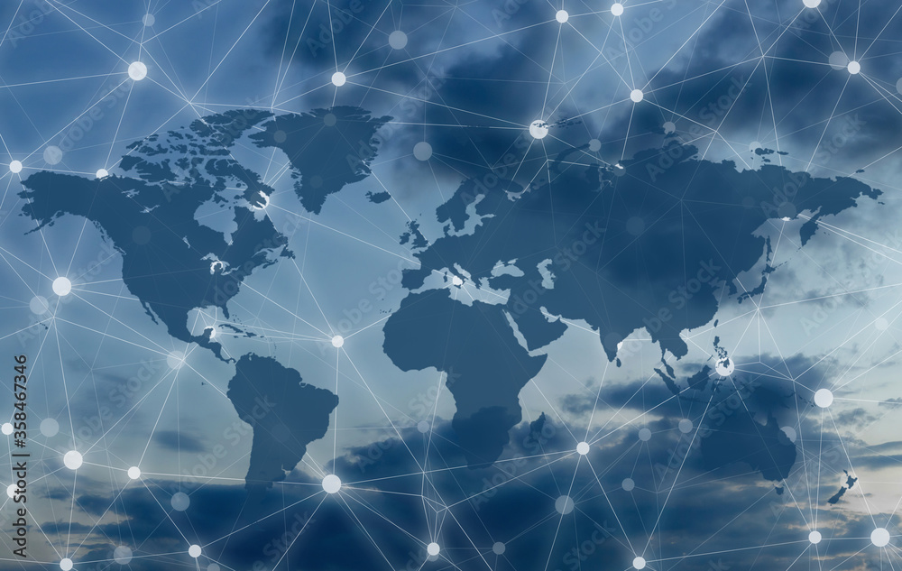cloud storage with sky nature background in business with technology network server online digital data concept cloud storage with sky nature background in business with technology network server online digital data concept