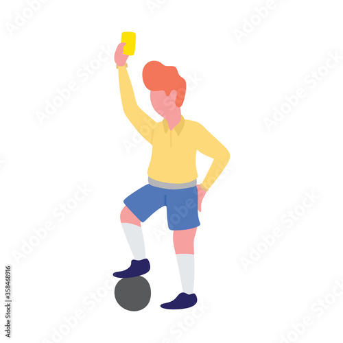 Football soccer referee flat illustration vector