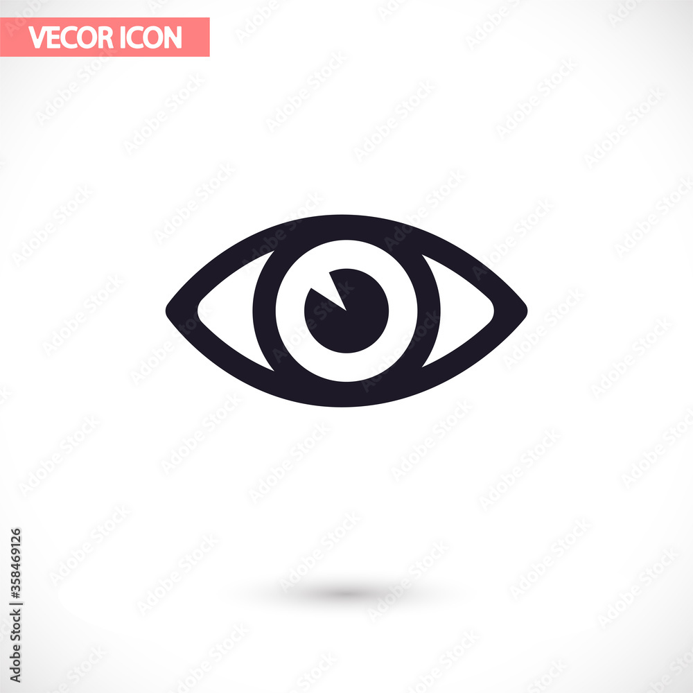 Eye  vector icon , lorem ipsum Flat design