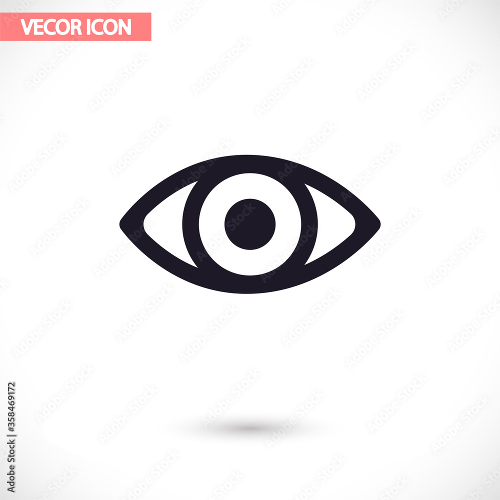 Eye vector icon , lorem ipsum Flat design Eye vector icon , lorem ipsum Flat design