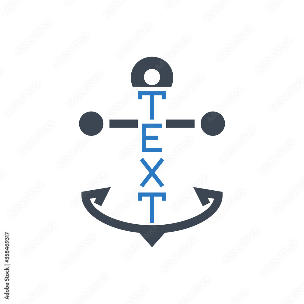 Anchor Text Related Vector Glyph Icon. Isolated on White Background. Vector Illustration. Anchor Text Related Vector Glyph Icon. Isolated on White Background. Vector Illustration.