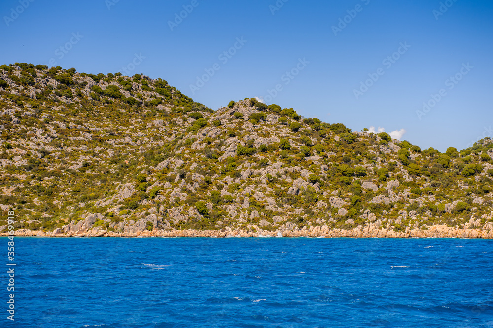 It's Mediterranean sea and the rocks