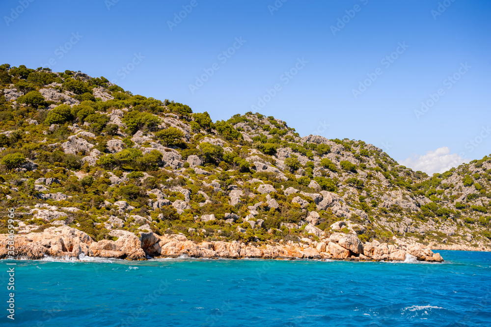 Fototapeta premium It's Mediterranean sea and the rocks