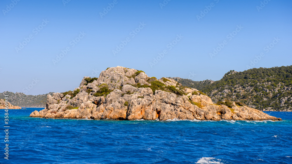 It's Mediterranean sea and the rocks