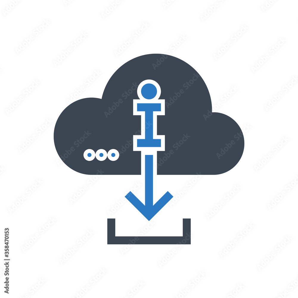 Download Information Related Vector Glyph Icon. Isolated on White Background. Vector Illustration. Download Information Related Vector Glyph Icon. Isolated on White Background. Vector Illustration.