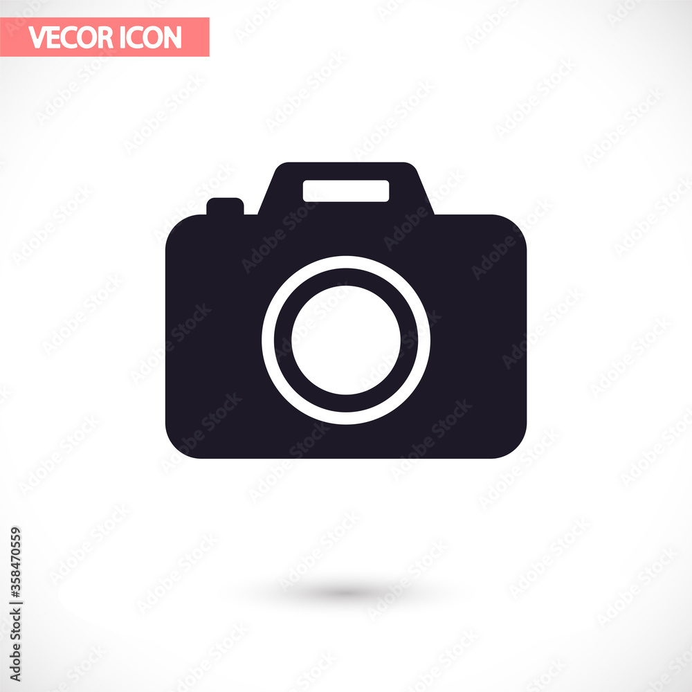 Camera vector icon , lorem ipsum Flat design Camera vector icon , lorem ipsum Flat design