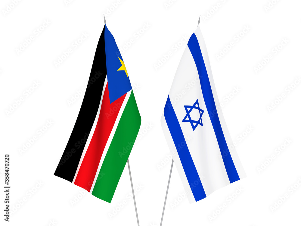 Republic of South Sudan and Israel flags