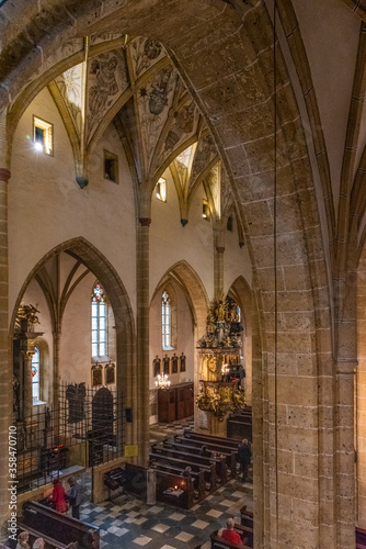 Gothic architecture in Austria. Church and sanctuary of Maria Saal.