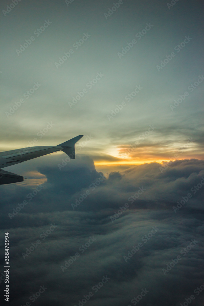 Fototapeta premium view from airplane window