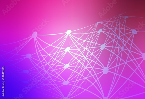 Light Purple, Pink vector texture with artificial intelligence concept.