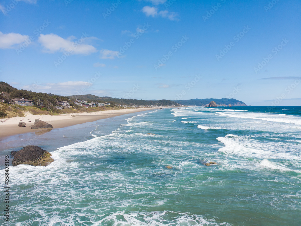 Ocean promenade, rocks, stones, sand, aerial view, vacation time, travel agency background, summer mood Ocean promenade, rocks, stones, sand, aerial view, vacation time, travel agency background, summer mood