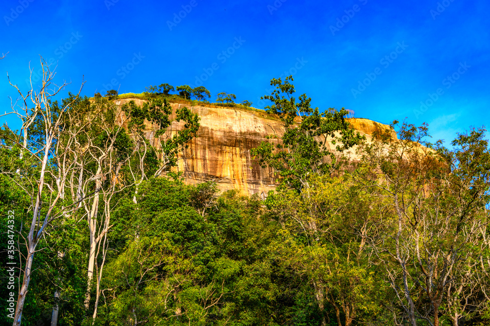 Fototapeta premium Rock of Sigiriya, Sri Lanka. UNESCO World Heritage Site