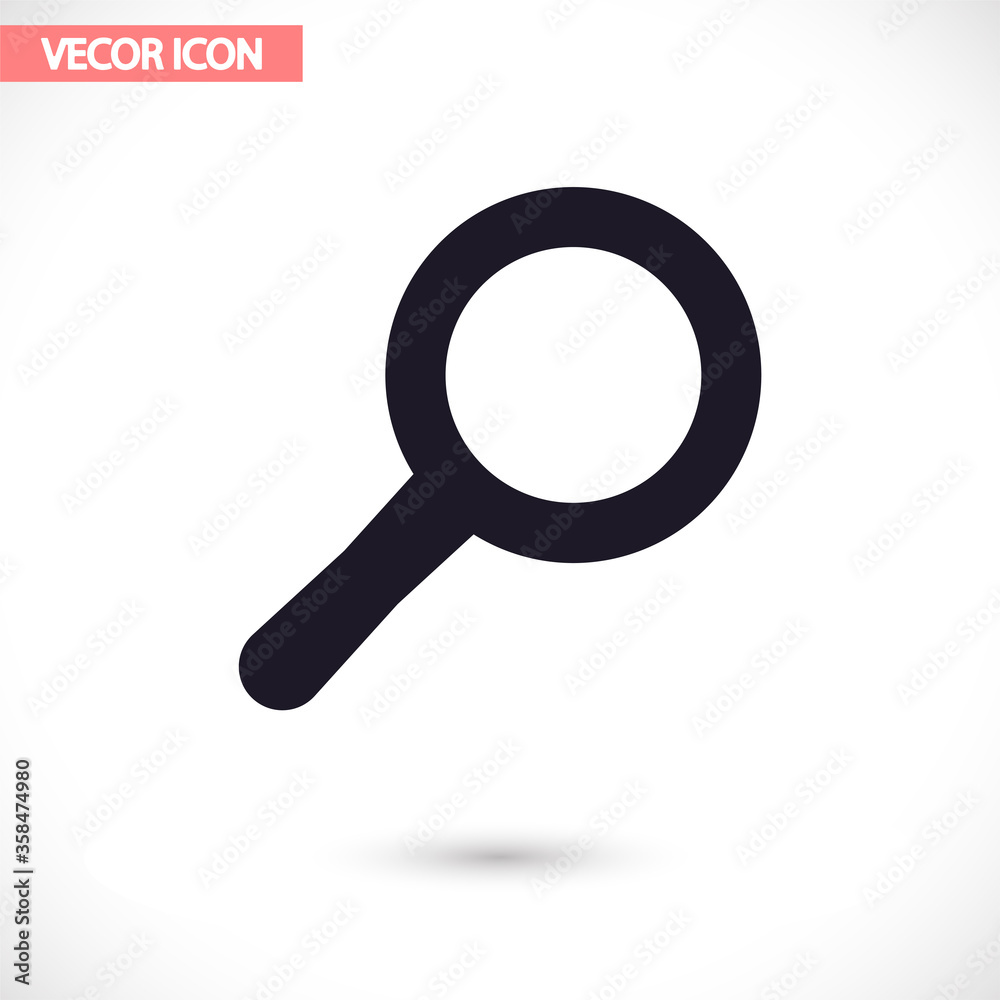 Loupe vector icon , lorem ipsum Flat design Loupe vector icon , lorem ipsum Flat design