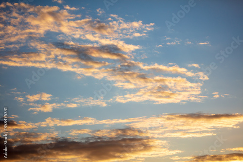 Fototapeta Naklejka Na Ścianę i Meble -  Clouds in the sky at sunset