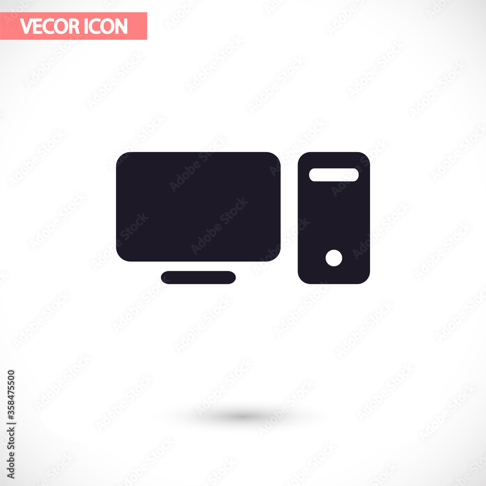 Computer vector icon , lorem ipsum Flat design Computer vector icon , lorem ipsum Flat design