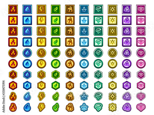 ゲーム／アイコン／属性／タイプ／メタル／C