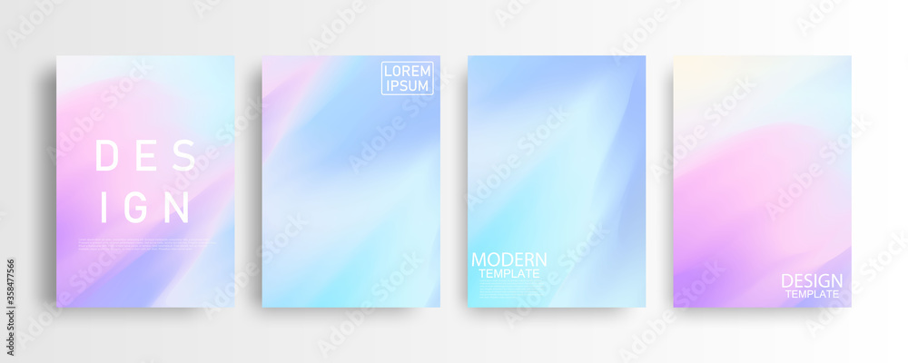 Abstract mockup Pastel colorful gradient background A4 concept for your graphic colorful design, Layout Design Template for Brochure - obrazy, fototapety, plakaty 