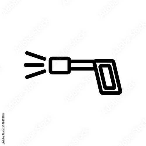 pressure washer gun icon vector. pressure washer gun sign. isolated contour symbol illustration