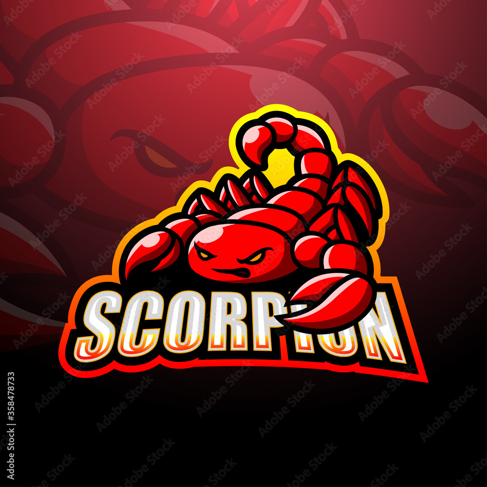 Scorpion mascot esport logo design