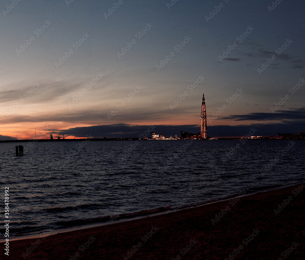 Sunset in the Gulf of Finland Sunset in the Gulf of Finland