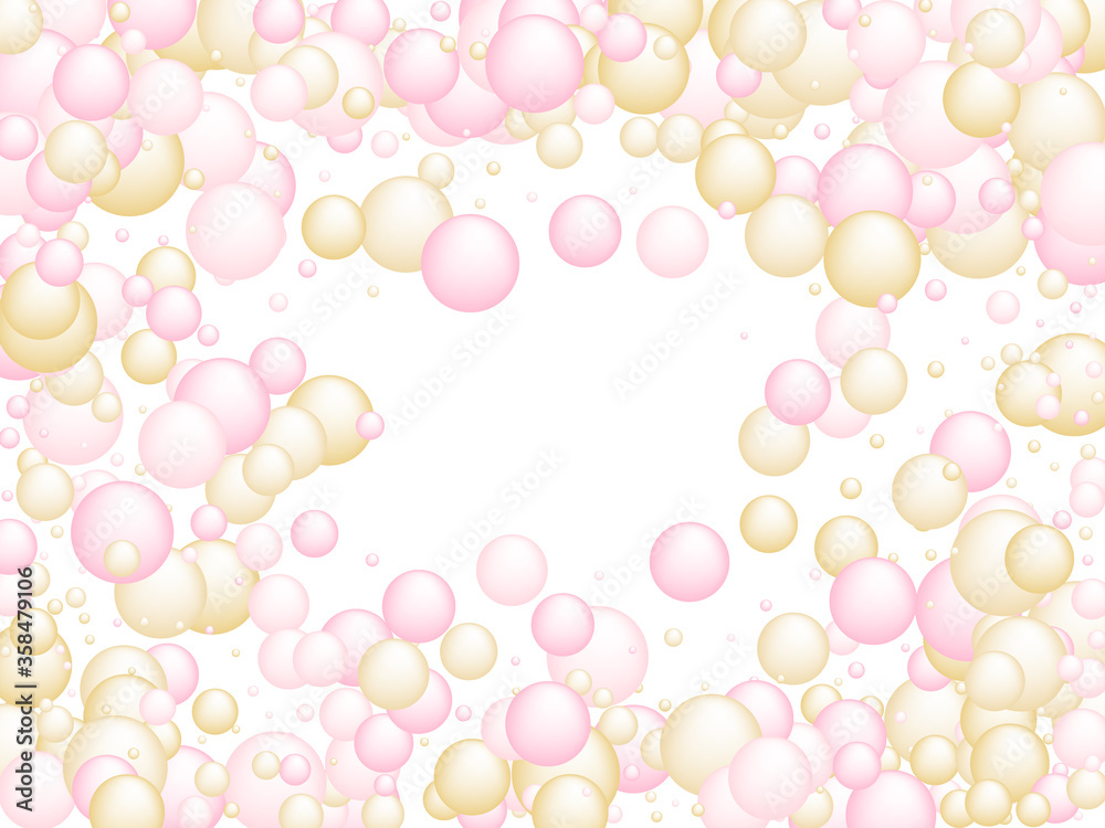 Pink gold oil vitamin D E pill capsules background