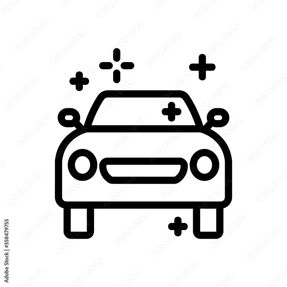 car pressure washer icon vector. car pressure washer sign. isolated contour symbol illustration