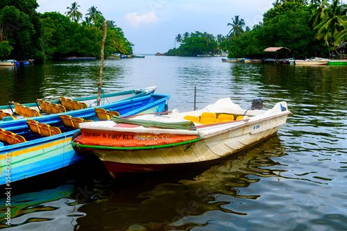 Boat over the Hikkaduwa Lake, Sri Lanka