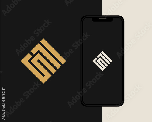 Letter F S logo design. creative minimal monochrome monogram symbol. Universal elegant vector emblem. Premium business logotype. Graphic alphabet symbol for corporate identity