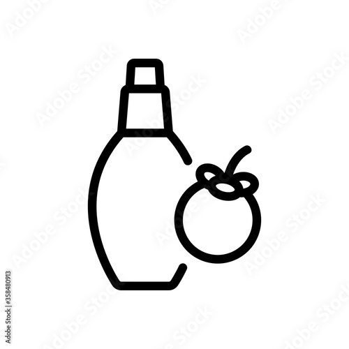 mangosteen perfume bottle icon vector. mangosteen perfume bottle sign. isolated contour symbol illustration