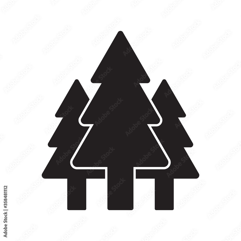 evergreen tree icon, nature icon vector evergreen tree icon, nature icon vector