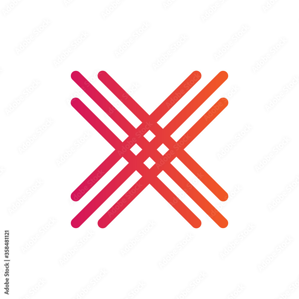 Obraz premium Initial X letter logo design template