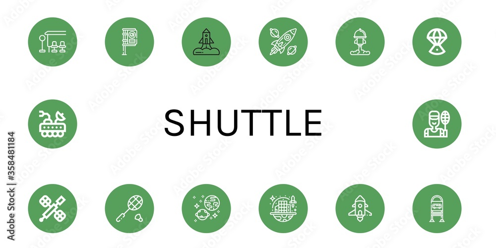 Set of shuttle icons