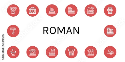 Set of roman icons