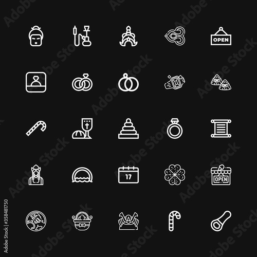Editable 25 tradition icons for web and mobile