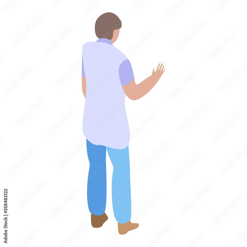 Mri nurse icon. Isometric of mri nurse vector icon for web design isolated on white background Mri nurse icon. Isometric of mri nurse vector icon for web design isolated on white background