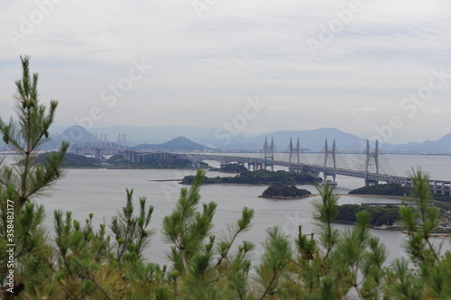 山の上から見た橋の風景