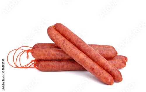 Chinese sausage isolated on white background