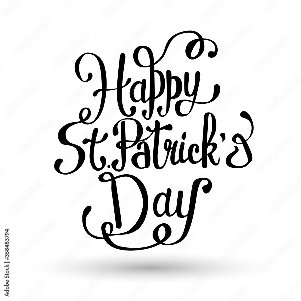 Vector illustration of Happy Saint Patrick's Day logotype.St.Patricks Day celebration design.Happy St.Patricks lettering typography. Hand sketched St.Patricks Day icon. St.Patricks beer festival badge Vector illustration of Happy Saint Patrick's Day logotype.St.Patricks Day celebration design.Happy St.Patricks lettering typography. Hand sketched St.Patricks Day icon. St.Patricks beer festival badge