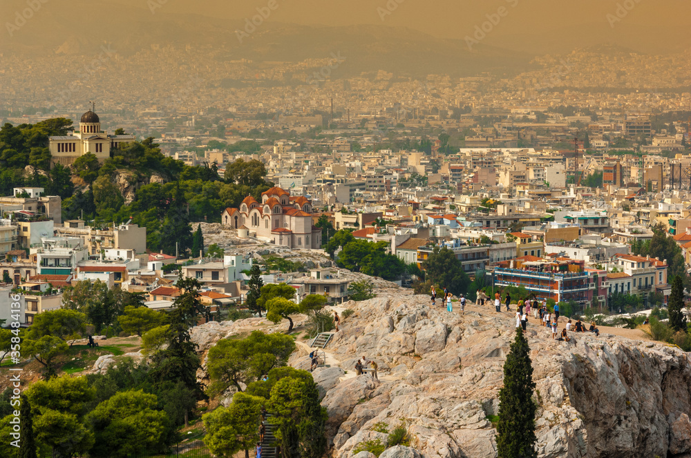 Golden View over Athens from Acropolis