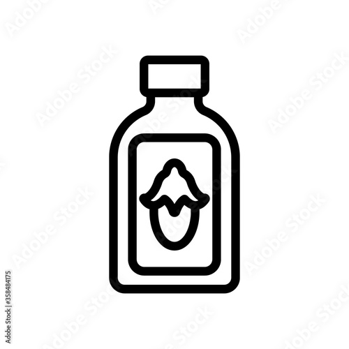 jojoba teeth wash liquid bottle icon vector. jojoba teeth wash liquid bottle sign. isolated contour symbol illustration